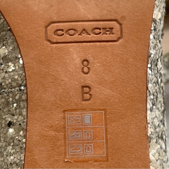 Coach Gold Glitter Rhinestone Bows Monroe Pointed Toe Pumps Size 38 Women’s - Picture 2 of 10